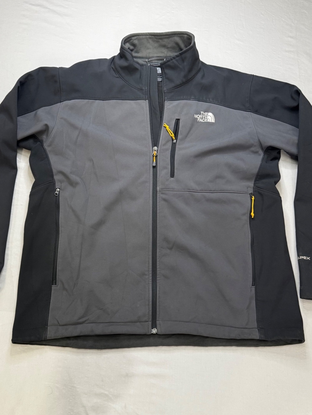 The North Face Apex Bionic Jacket Mens XL Black Gray Softshell Gorpcore